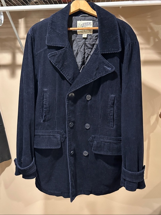 Grayers Other - Grayers Navy Corduroy Double-Breasted Pea Coat